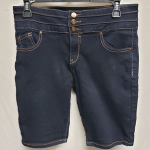 Mid Waist Walking Denim Jeans Shorts 76T